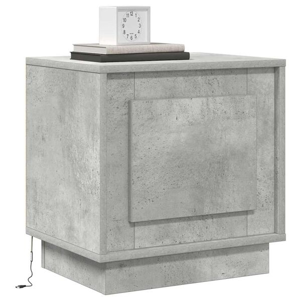 vidaXL Bedside Cabinet 2 pcs Concrete Grey 44 x 34.5 x 45 cm