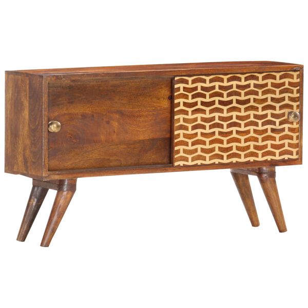 vidaXL Sideboard Honey Brown 88x24x50 cm Solid Mango Wood