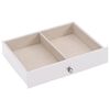 vidaXL Jewellery Box 6-Layer with Mirror Lockable White