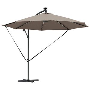 vidaXL Umbrella 294 x 294 x 248 cm Polyester and Aluminium Taupe