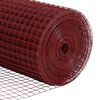 vidaXL Welded Wire Fence Red 1.5 x 10 m Steel