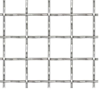 vidaXL Crimped Garden Wire Fence Stainless Steel 50x50 cm 31x31x3 mm