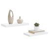 vidaXL Floating Wall Shelves 2 pcs High Gloss White 50x23x3.8 cm MDF