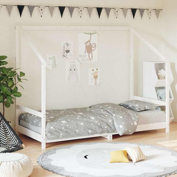 vidaXL Kids Bed Frame White 90x190 cm Solid Wood Pine