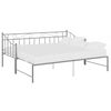 vidaXL Pull-out Sofa Bed Frame without Mattress Grey Metal 90x200 cm