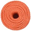 vidaXL Work Rope Orange 16 mm 25 m Polypropylene