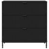 vidaXL Sideboard with Drawer Black 79.5 x 33 x 82 cm Engineered Wood