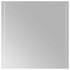 vidaXL LED Bathroom Mirror Transparent 60 x 60 cm Tempered Glass