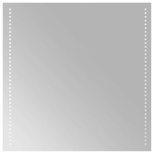 vidaXL LED Bathroom Mirror Transparent 60 x 60 cm Tempered Glass