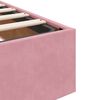 vidaXL Ottoman Bed Frame No Mattress Pink 200x200 cm Velvet