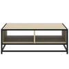 vidaXL Coffee Table Sonoma Oak 80x80x30 cm Engineered Wood and Metal