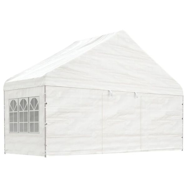 vidaXL Gazebo with Roof White 17.84x5.88x3.75 m Polyethylene