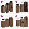 vidaXL Candle Holder 3 pcs Natural Solid Reclaim wood