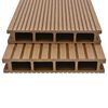 vidaXL WPC Hollow Decking Boards with Accessories 40 m&sup2; 2.2 m Teak