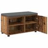 vidaXL Hall Bench Old Wood 80 x 38 x 46 cm Engineered Wood and Fabric