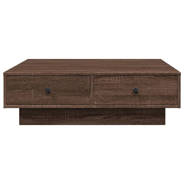 vidaXL Coffee Table Brown oak 90x90x28 cm Engineered Wood