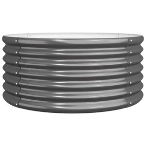 vidaXL Garden Planter Galvanised Steel 80x80x36 cm Anthracite