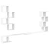vidaXL Wall-Mounted TV Shelf White 160 x 15 x 94 cm Engineered Wood