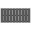 vidaXL Wall Headboard Grey 127.5x3x60 cm Solid Wood Pine
