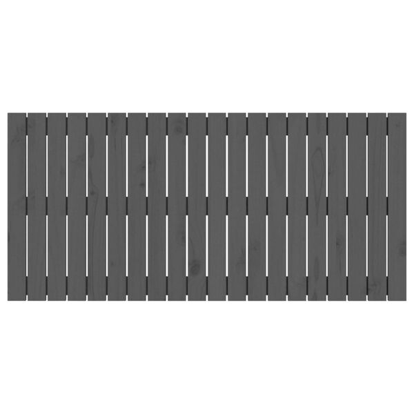 vidaXL Wall Headboard Grey 127.5x3x60 cm Solid Wood Pine