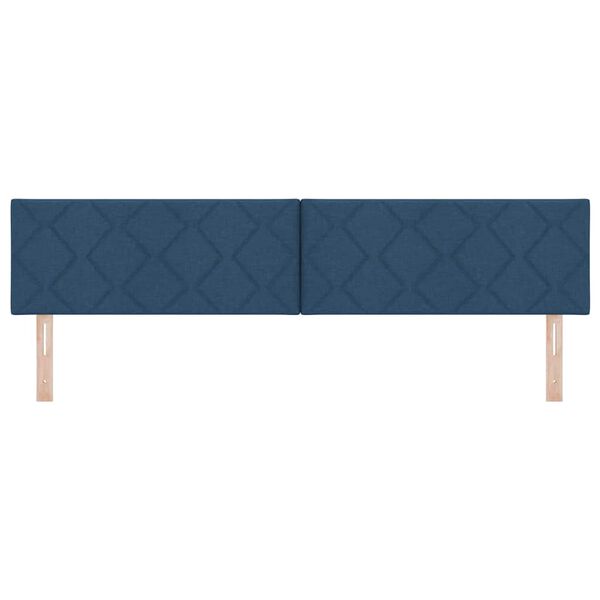 vidaXL Headboard with Headboard Blue 200 cm Faux Leather