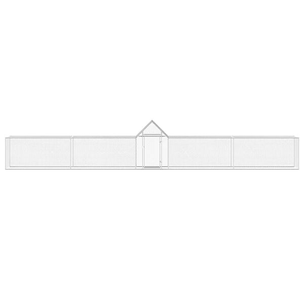 vidaXL Chicken Coop 9x1x1.5 m Galvanised Steel