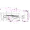 vidaXL 6 Piece Garden Sofa Set Solid Wood Pine