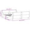vidaXL Bed Frame without Mattress 150x200 cm King Size Solid Wood Pine