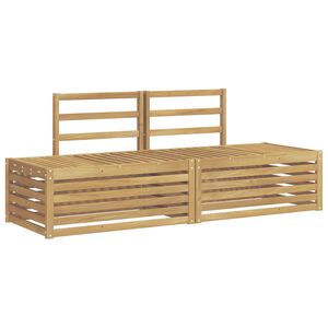 vidaXL Outdoor Sofa Set 3 Piece White 182.5 x 63 x 73 cm