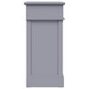 vidaXL Shoe Cabinet Grey 50x28x58 cm Paulownia Wood