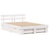 vidaXL Bed Frame with Headboard White 160 x 200 cm Solid Pine Wood
