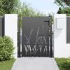 vidaXL Garden Gate 100x125 cm Corten Steel Grass Design