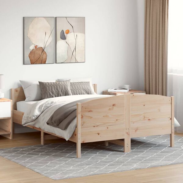 vidaXL Bed Frame without Mattress 140x200 cm Solid Wood Pine
