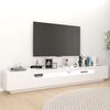 vidaXL TV Cabinet with LED Lights White 260x35x40 cm