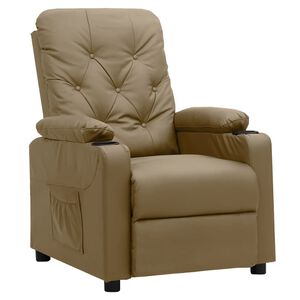vidaXL Recliner Chair Cappuccino Faux Leather