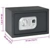 vidaXL Digital Safe with Lock Dark grey 31 x 20 x 20 cm Steel