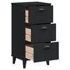vidaXL Bedside Cabinet VIKEN Black Engineered Wood