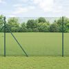 vidaXL Fence Post Green 10 x 1.6 m (12 x 12 mm mesh) Steel and PVC