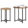 vidaXL Side Table Set 2 pcs Old Wood and Black