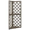 vidaXL Corner Trellis | Grey | Solid fir wood | Compact | Decorative Inlays