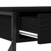 vidaXL Console Table with Drawer with Shelf Black oak 100 x 28 x 75 cm