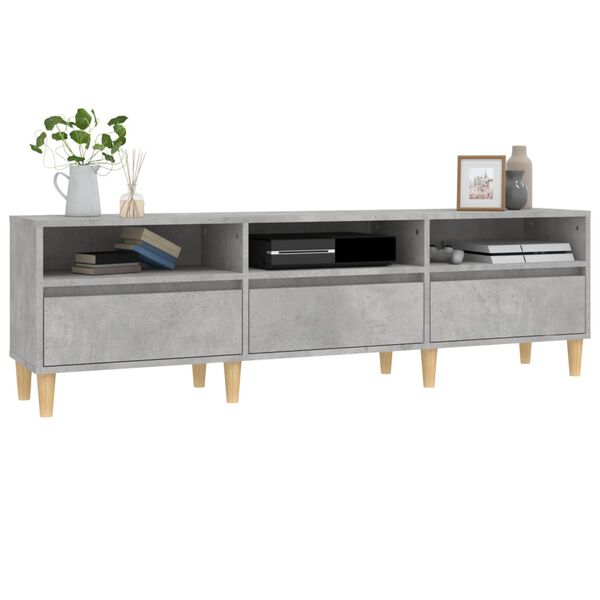 vidaXL TV Cabinet Concrete Grey 150x30x44.5 cm Engineered Wood
