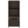 vidaXL Garden Storage Cabinet Brown 50x55x115 cm Poly Rattan