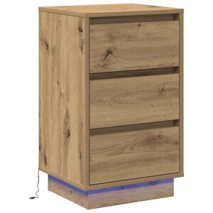 vidaXL Bedside Cabinet Artisan Oak 39 x 34.5 x 65 cm Engineered wood