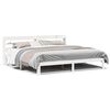 vidaXL Bed Frame with Headboard without Mattress White 180x200 cm