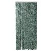 vidaXL Fly Curtain Green and White 90x200 cm Chenille