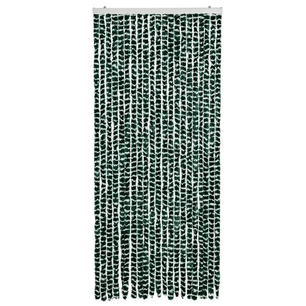 vidaXL Fly Curtain Green and White 90x200 cm Chenille