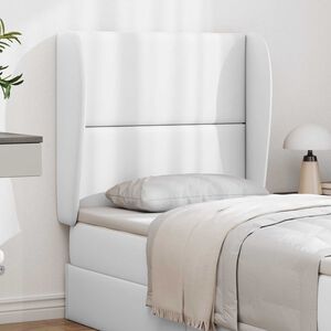 vidaXL Headboard Ear White 80 x 23 x 6 cm PVC