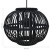 vidaXL Pendant Lamp Black Willow 40 W 30x22 cm Globe E27