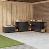 vidaXL Kitchen Storage with Shelf Black 40 x 50 x 92 cm Steel